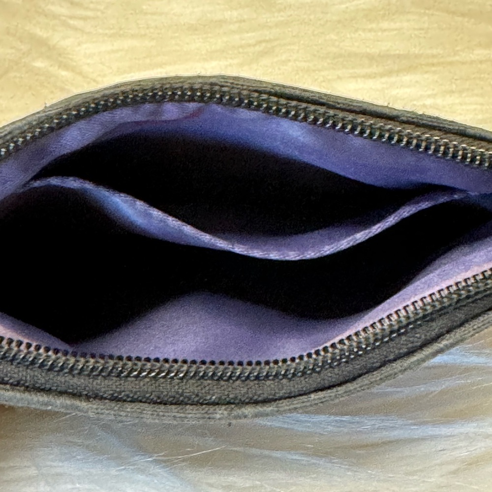 Vintage Coach Signature Black and Purple Wristlet - Picture 8 of 11